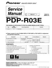 Pioneer Pdp R03e Manuals Manualslib