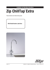 Zip ChillTap Extra Installation And Operating Instructions Manual