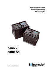Broncolor Nano a4 Operating Instructions Manual
