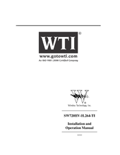 WTI SW720HV-H.264-TI Operation Manual