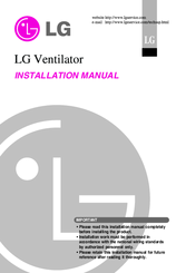 LG Ventilator Installation Manual