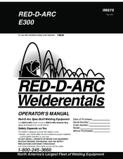 Red-D-Arc E300 Operator's Manual