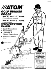 Atom 601 Operator Owner's Manual