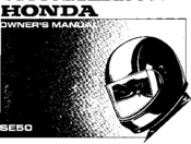 Honda Elite SE50 Owner's Manual