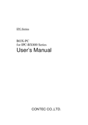 Contec IPC-BX801-DC400 User Manual