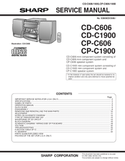 Sharp CP-C606 Service Manual