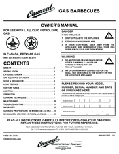 Onward Gas barbecue Owner's Manual
