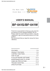 Mono Machines BF-041S User Manual