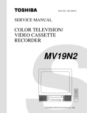 Toshiba MV19N2 Service Manual