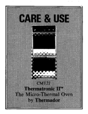 Thermador CMT21 THERMATRONIC II Care And Use Manual