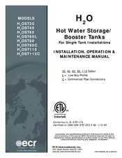 ECR H2OST40L Manual