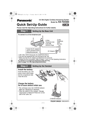 Panasonic KX-TG5480 Quick Setup Manual