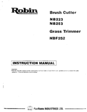 Robin NBF252 Instruction Manual