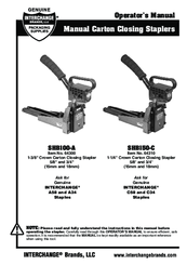 Interchange SHB100-A Operator's Manual