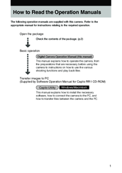 Ricoh Caplio RR-1 Operation Manuals