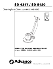 Advance acoustic SD 5120 Operators Manual And Parts Lists