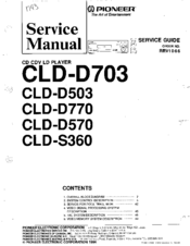 Pioneer CLD-D503 Service Manual