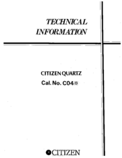 Citizen C04 Technical Information