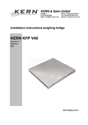 KERN KFP V40 Installation Instructions Manual