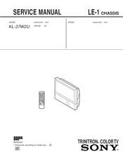 Sony KL-37W2U Service Manual