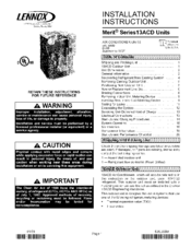 Lennox Merit 13ACD-048 Installation Instructions Manual