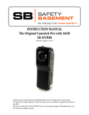 Safety Basement SB-DVR80 Instruction Manual