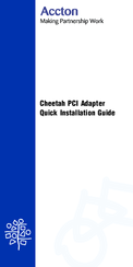 Accton Technology Cheetah PCI Adapter Quick Installation Manual