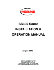 Wesmar SS395 Installation & Operation Manual