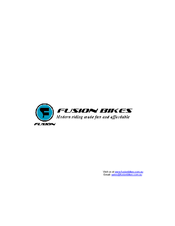 Fusion Bikes 2009 BENCHMARK 2200 Assembly Manual