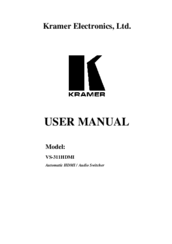 Kramer VS-311HDMI User Manual