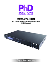 PhD Solutions MXC-424-HDTL Operation Manual