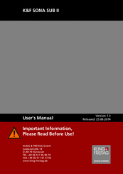 K&F SONA SUB II User Manual