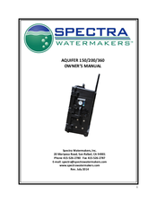 Spectra Watermakers AQUIFER 360 Owner's Manual
