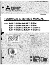 Mitsubishi Electric MUF15EN Technical & Service Manual
