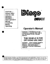 MANCO Dingo Deuce Operator's Manual