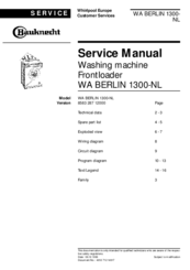 Bauknecht WA BERLIN 1300-NL Service Manual
