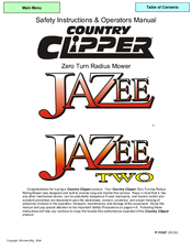 Country Clipper Jazee Operator's Manual