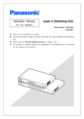 Panasonic PN23249A Operation Manual