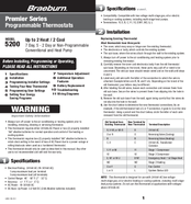 Braeburn 5200 Manual