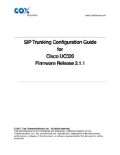 COX CISCO UC320 Configuration Manual