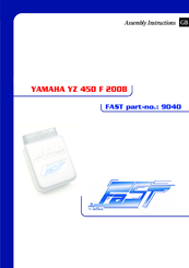 Yamaha 2008 YZ 450 F Assembly Instructions Manual