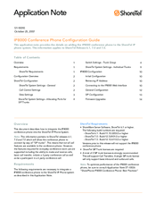 ShoreTel ShorePhone IP 8000 Application Note