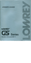 Lowrey GS G-260 Owner's Manual