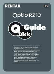 Pentax Optio RZ10 Quick Manual