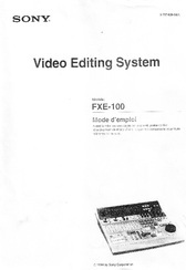 Sony FXE-100 Manual