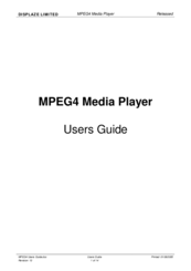 Displaze MPEG4 Media player User Manual