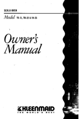 Kleenmaid TO-22 Owner's Manual