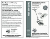 Mercury Floor Machines BOSS-II Safety, Operation And Maintenance Manual