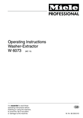 Miele W 6073 Operating Instructions Manual