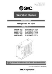 SMC Networks IDFB37E-23 Operation Manual